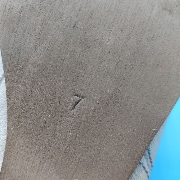 Diba slouch Ankle Bootie Chunky Stacked Heels Gray Leather Sz 7 #188 - Picture 9 of 13